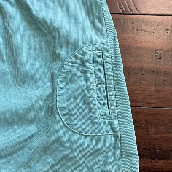 Mini Boden Teal Corduroy Cap Sleeve Dress - Picture 7 of 10